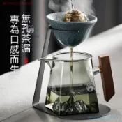 🔥臺灣出貨 無孔茶漏茶濾 泡茶過濾器 附支架茶葉分離器 小青柑茶具 公道杯茶漏組 玻璃公道杯可選 居家辦公泡茶用品