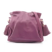 【DOKODEMO】【二手】 LOEWE Flamenco 22 單肩包，紫色皮革，女士，二手 B