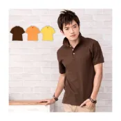 (店+)【Dreamming】美式素面網眼短袖POLO衫(咖啡/桔色/黃色) 現貨+預購