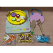 （二手玩具）木製火鍋電磁爐食物切切樂組 木製廚房玩具 磁吸切切樂 扮家家酒 切切樂