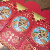 好運龍原創手繪油畫設計紅包袋5入/120磅星幻紙/限量/藝術家作品