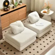 轉機商店 【奶油風模塊】懶人沙發 布藝沙發 榻榻米沙發 豆腐塊沙發 模組沙發 單人沙發 客廳沙發 陽臺沙發 可拆洗 高密度泡棉 北歐簡約風
