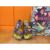 ** Macanna** 麥坎納專櫃~萊因河系列~帕羅梯木枯葉~左右腳不對稱全新牛皮氣墊鞋190360