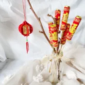 過年盆花必備 年節裝飾品 過年插炮 春節裝飾品 仿真爆竹 盆花材料