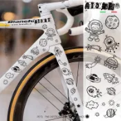 🚴‍♂️公路自行車車架貼紙 DIY自行車公路車前叉貼紙宇航員太空人車貼畫 汽車機車車身裝飾貼 塗裝改裝 車架橫樑改色貼紙