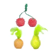 (店+)【FOFOS】貓咪百寶箱-水果編織球(隨機出貨) 貓玩具 逗貓玩具 寵物玩具