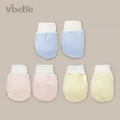 Vibebe柔感素面束口手套(VAA02300三色混搭X6入) 330元