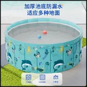 【免運】灣現/貨 充氣游泳池可折疊家用兒童戲水池夏天戶外圓形游泳池海洋球池加高