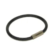 【DOKODEMO】二手LOUIS VUITTONKeep It 手環（舊款），黑色、灰色、銀色，棋盤格 Damier Graphite Noir，M8152D。