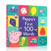 預購-英文原版繪本 佩佩豬Peppa’s First 100 Words 單詞大紙板翻翻書