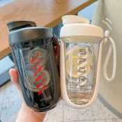 柳岸小舖 【高顏值大容量】搖搖杯 運動水壺 隨行杯 便攜水杯 健身水壺 吸管杯 彈蓋杯 防漏設計 耐摔耐熱 男女適用 夏天必備