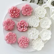 〖 50g櫻花月餅模具 〗2026年中秋節模具 3D月餅模具 3d烘焙模具 立體花朵綠豆糕工具中式鮮花餅喜餅模