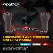 Gomexus 卷線器手柄誘餌鋁合金+TPE 100mm 輕質耐腐蝕兼容 Shimano Daiwa Abu BC 卷線