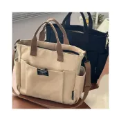 (店+)清新夏日帆布手提斜背包/A4容量帆布包/高質感厚實帆布側背包/郵差包/厚帆布帆布袋