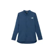 (店+)【The North Face】NF0A4NCQ-N4L 北面 戶外工裝風休閒防水透氣長袖襯衫 男款 藍色