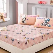 【Austin Home 奧斯汀寢飾】SNOOPY史努比雙人加大床包三件組/無異纖精梳美國棉/好友系列(雙人加大 6x6.2)