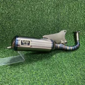 臺灣V8手工排氣管 JOG50 JOG90 風帆 AF18 AF27 DIO50適用70-90CC