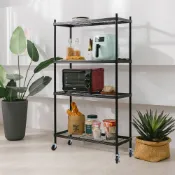 (店+)【品樂生活】厚鐵框35X90X158CM四層推車(每層平均荷重100公斤)