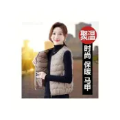 (店+)羽絨外套防風防水棉馬甲背心連帽女防寒保暖加厚加絨坎肩無袖春秋冬季中老年媽媽裝工作休閒工裝運動商務夾克寬鬆輕量衝鋒內膽上衣