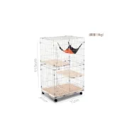 (店+)【doter 寵愛物語】2.5尺雙開雙層貓籠 附吊床 72x51x115cm(貓籠)
