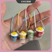 【微縮模型】 微縮模型 爆米花吊飾 小奶瓶公仔配飾 娃娃屋配件 OB11場景裝飾 DIY迷你水杯掛飾 食玩公仔配件