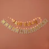 接急單【免費設計 效率出稿】生日快樂派對場景布置氣球背景牆裝飾網紅創意燈串套餐生日拉旗