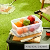 臺灣餐廚 KIR3400 天廚長型保鮮盒 附濾網  可微波 分裝 可超取 便當盒 密封盒 透明盒