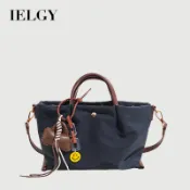 IELGY 女士斜背包 時尚單肩韓版褶皺手提餃子包