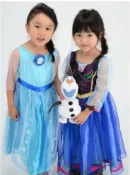 UNIPRO優鋪 【UNIPRO】日貨 冰雪奇緣 FROZEN 艾莎 ELSA 安娜 ANNA 公主裝 萬聖節遊行 聖誕節 化妝舞會 派對 角色扮演 100~110公分兒童適用