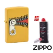 [隔日到貨] ZIPPO 亞洲限定防風打火機 立體拉鍊設計 黃色 ZA-5-65A 黃銅 美國製 煤油打火機