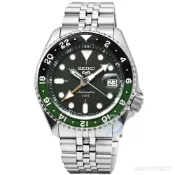 (店+)【SEIKO 精工】【柒號本舖】SEIKO 精工次世代5號GMT機械鋼帶腕錶-綠水鬼 / SSK035K1