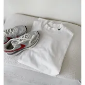 (店+)【NIKE 耐吉】NIKE 小勾長版上衣 淺杏灰 男女款 DX5869-030