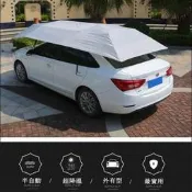 汽車遮陽傘 半自動車傘 防曬隔熱 車用遮陽傘 汽車防曬傘 車棚遮陽罩 移動車棚 銀膠防曬 露營戶外 開車降溫