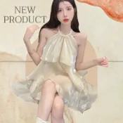 快樂購一店 ?掛脖蛋糕式氣質洋裝〔6色〕?春夏女裝新款韓版INS韓系女裝 短洋 洋裝 氣質洋裝 蛋糕裙 雪紡洋裝 海邊 渡假