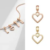 【Daniel Wellington】DW 串飾 Charms 密語系列閃耀愛心吊墜-鏤空金屬-兩色任選(DW00400428)
