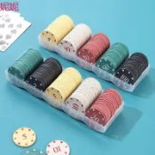 【臺灣熱銷】塑料籌碼幣棋牌室專用卡片德州撲克麻將打牌積分卡籌碼獎勵幣套裝