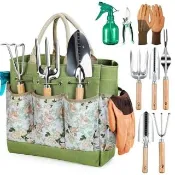 園藝工具組 花園工具九件套 戶外修剪工具 庭院種植工具 園藝剪刀套組 收納便攜園藝組
