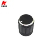 （5個裝）電位器旋鈕 黒色鋁旋鈕 高16MM 直徑14.5MM (5只/包) K