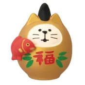 日本 DECOLE Concombre 福物屋系列公仔/ 福貓達摩/ 惠比壽 eslite誠品