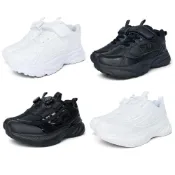 (店+)【FILA】Fila 全黑全白旋鈕鞋 防水運動鞋 男童女童 學生鞋 球鞋 矯正鞋 康特杯 白色 黑色 J810A