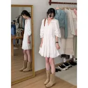 💗☁️隔日配現貨 台中南區【小仙女款 出國度假必購入】💗極美仙女渡假洋裝*波西米亞縷空洋裝 胸寬49cm 衣長81cm