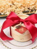 銀聯網日用品生活館 伴手禮蒸籠創意慶周歲圣誕寶寶紅年會小春節網禮盒ins中國風伴郎1入
