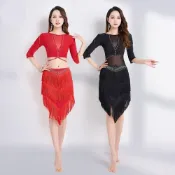 (店+)性感流蘇舞衣2色 WULA烏拉 國標舞裙 國標舞衣 流蘇裙 舞衣裙 紅色流蘇裙 紅色舞衣 黑色流