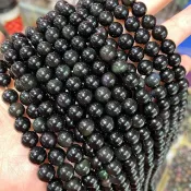 天然雙彩眼黑曜石條珠 彩眼黑曜石Rainbow Obsidian 圓珠4-18mm彩虹眼 黑曜石 彩曜石 彩虹黑曜石