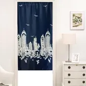 【PChome 24h購物】【巴芙洛】心境城堡風水簾-88X176cm(藏青) R99N