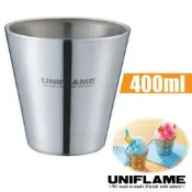RV城市【日本製 UNIFLAME】食品級不鏽鋼雙層斷熱杯 400ml 隔熱杯 茶杯 咖啡杯 水杯 酒杯_666289