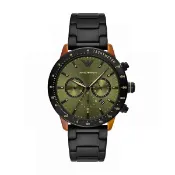 大高雄鐘錶城 EMPORIO ARMANI 亞曼尼 Mario系列 AR11548 狂野大地撞色三眼手錶 43mm｜樂天領券現折★全館特惠中★指定刷卡回饋10%