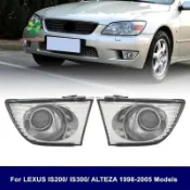 左車燈霧燈適用於 Alteza 的 IS200 IS300 98-05 汽車保險槓反射燈前格柵駕駛霧燈無燈泡
