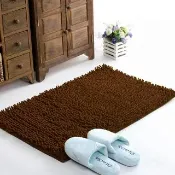 【G+ 居家】浴室超細纖維長毛地墊40x60cm-深咖啡(止滑墊/防滑墊/衛浴墊/吸水墊/雪尼爾)