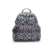 【KIPLING】彩繪玻璃印花多口袋拉鍊後背包-MATTA 女包